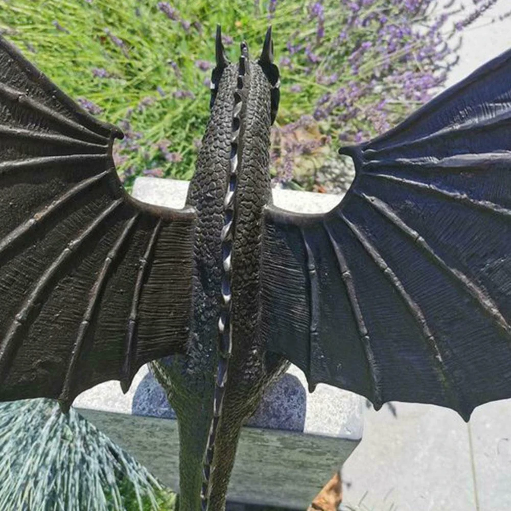 

Fountain Dinosaur Garden Decor Water Spray Outdoor Sculpture Gift Ornament Home Windproof Resin Art