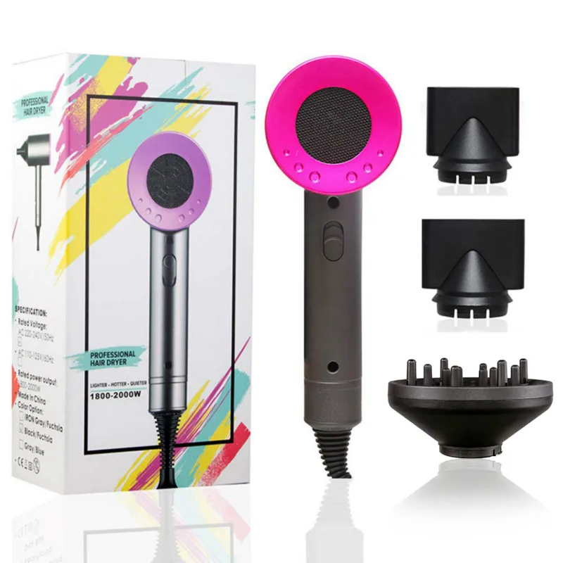 Профессиональный фен для волос 2 в 1 с сильным ветром электрический сухих и