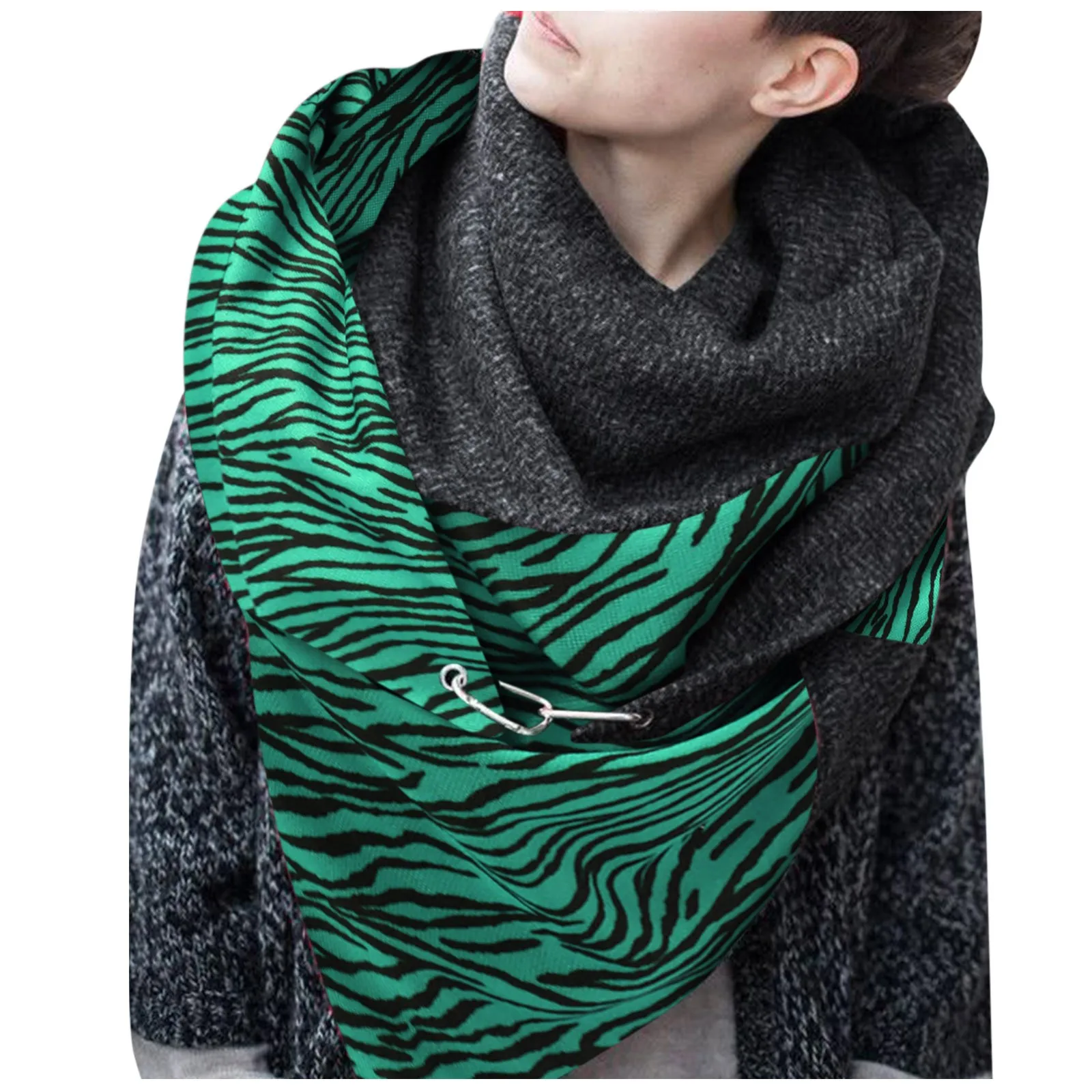 

2022 Модные женские винтажные мягкие шарфы на пуговицах с принтом повседневные теплые шарфы шали Лидер продаж Женские Простые шарфы