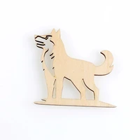 pet dog shape mascot laser cut christmas decorations silhouette blank unpainted 25 pieces wooden shape 1499