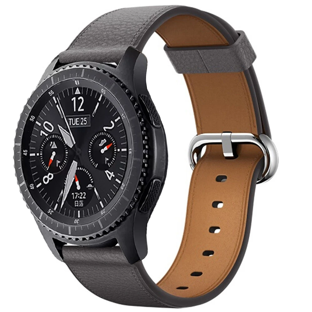 Ремешок для часов для samsung gear S3 ремешок для samsung gear S3 черный коричневый ремешок для gear S3 классический galaxy Watch active 46 мм - Цвет ремешка: Серый