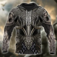 3d printed knight medieval armor men hoodies knights templar harajuku fashion hooded sweatshirt unisex casual jacket hoodie qs22