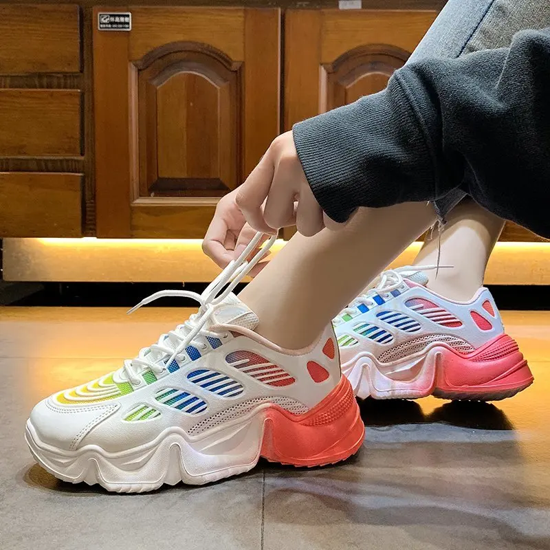 

2021 Women's sport Shoes spring autumu Casual sneakers Shoes Women Casual Shoes ladies lace up sport shoes