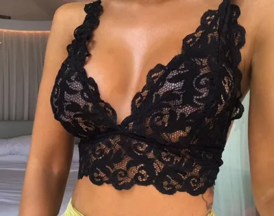 Цветочный белый черный кружевной прозрачный бюстгальтер без косточек бюстье на