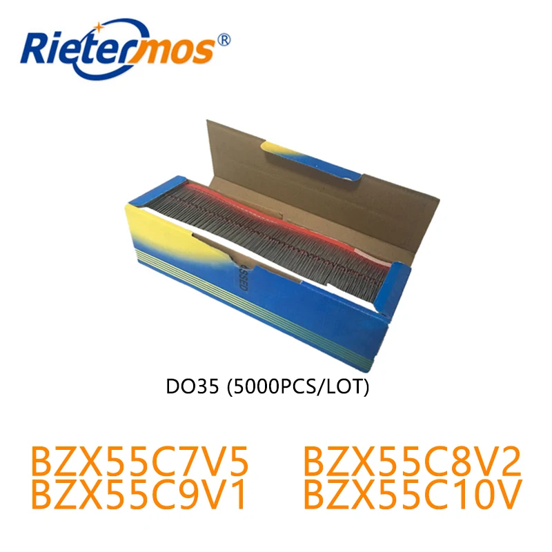 

5000 шт., BZX55C7V5 BZX55C8V2 BZX55C9V1 BZX55C10V BZX55C 7V5 8V2 9V1 10V DO35 DIP"