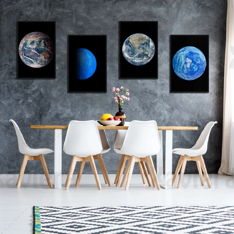 Стеновое искусство Вселенная плакат Холст Картина HD печать пейзаж панорамная