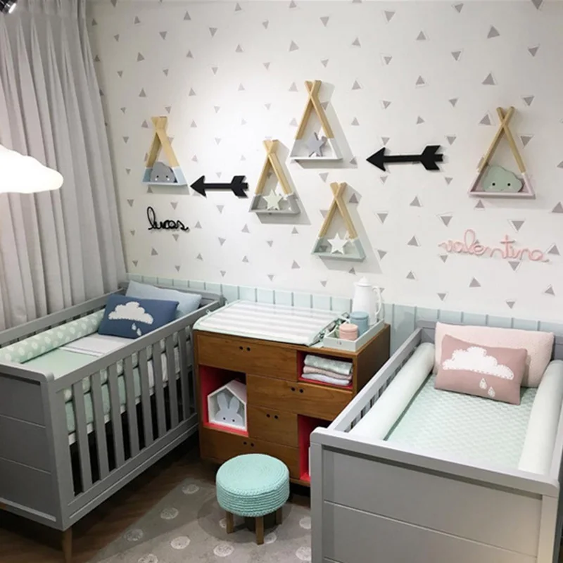 1 Pcs Wood Wall Storage Shelf Stacks Children Kids Living Room Decoration Frame DNJ998 | Дом и сад