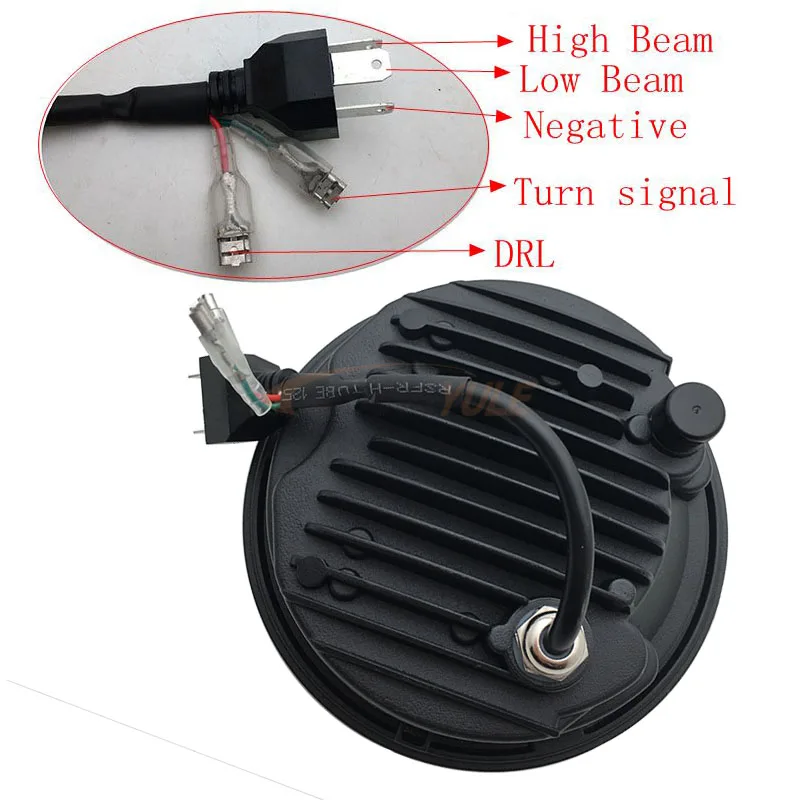 5 75 дюйма 45 Вт круглый светодиодный светильник Белый DRL желтый указатель поворота