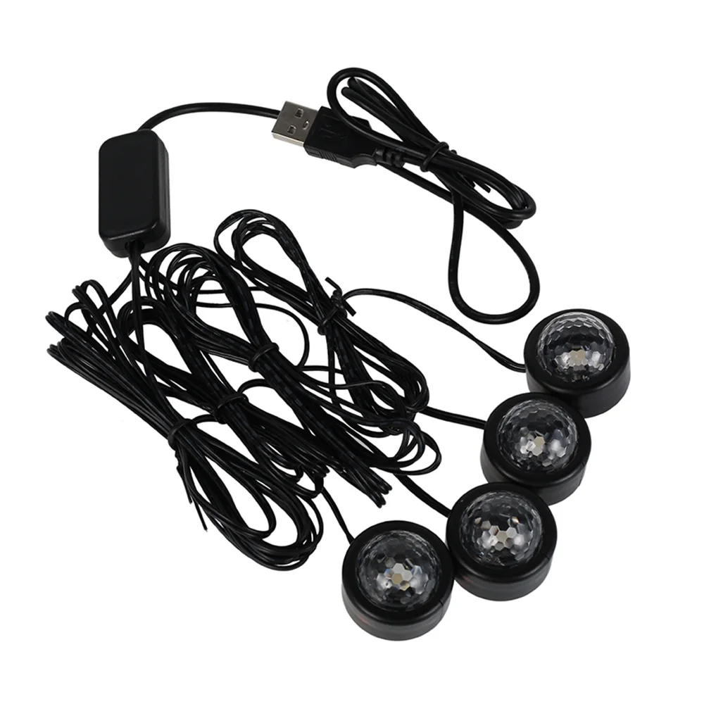 

Car Interior Atmosphere LED Strip Light Dash Floor Foot night light Decorative Light RGB Music sound Control Multiple lighting