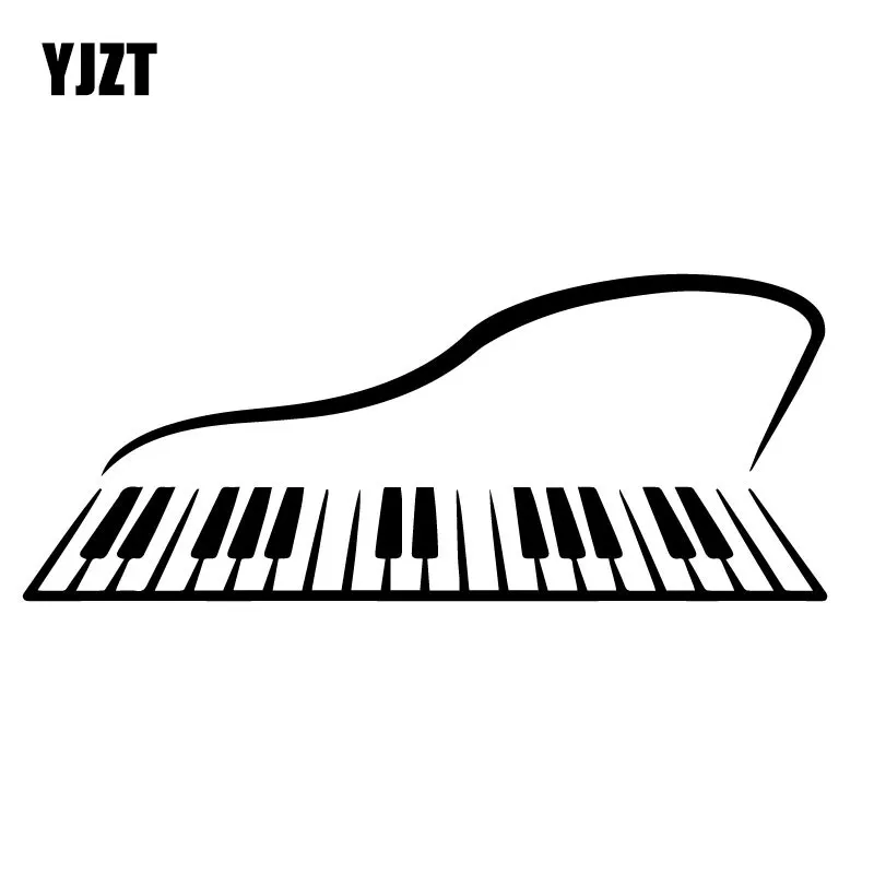 YJZT 18 3 см * 7 абстракция Пианино музыкальный инструмент Pianoforte виниловая наклейка
