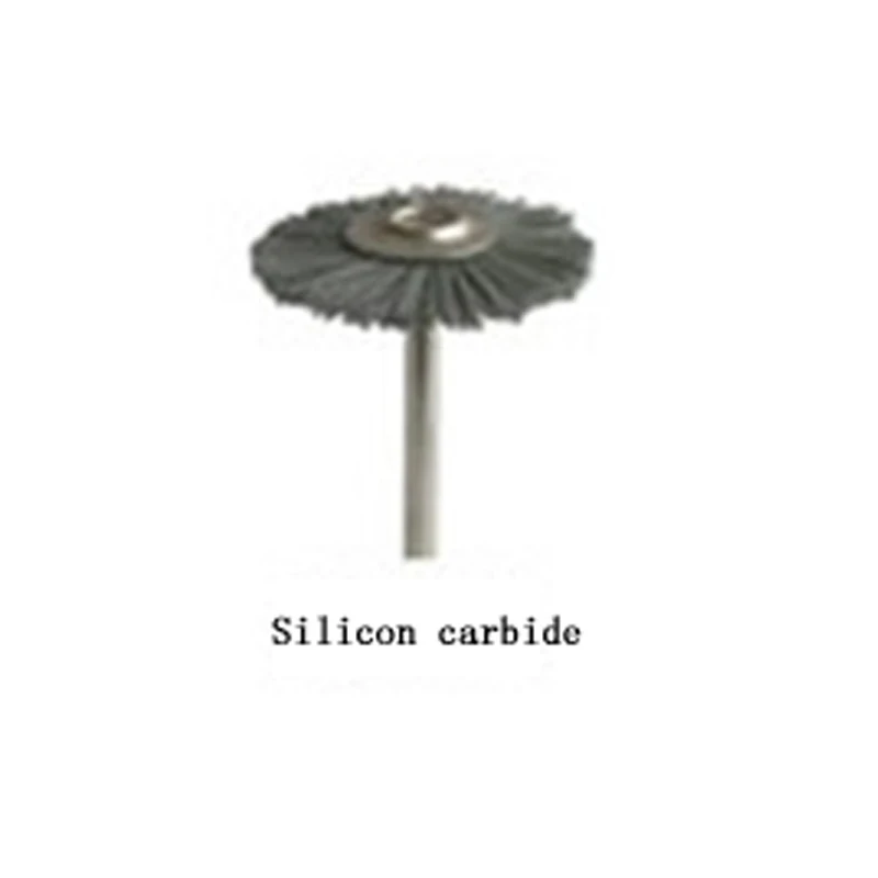 Silicon carbide 1 шт. зубные полировочные колеса лабораторная кисть шлифовальные кисти наконечник машина аксессуары Полировка Шлифовка низкая скорость шерсть плоская щетка - Цвет: Silicon carbide