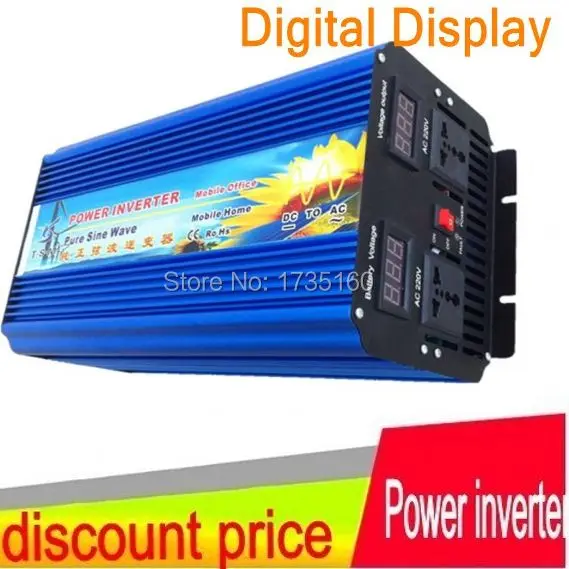 

DHL Free Shipping inversor de 6000W Pure Wave 6000W Peak 12000W dc/ac Pure Inverter 12v/24v DC to 110/230V AC