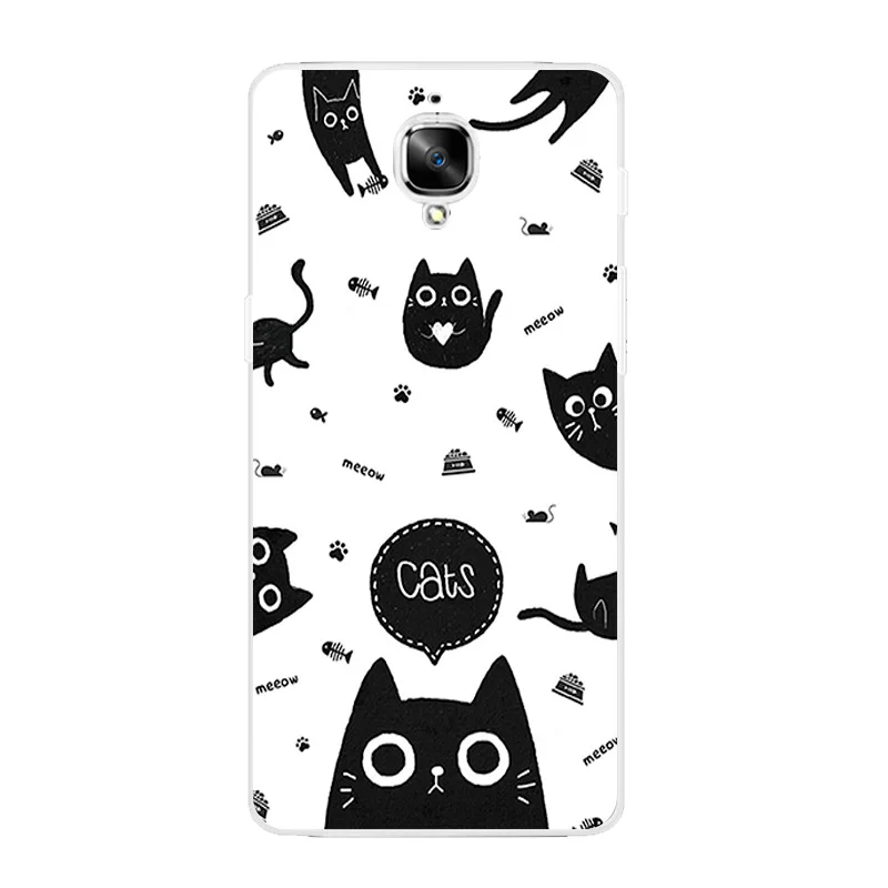 Чехол для OnePlus 3 / 3T чехол телефона One Plus 5 2 дюйма мягкий из ТПУ с рисунком кошки