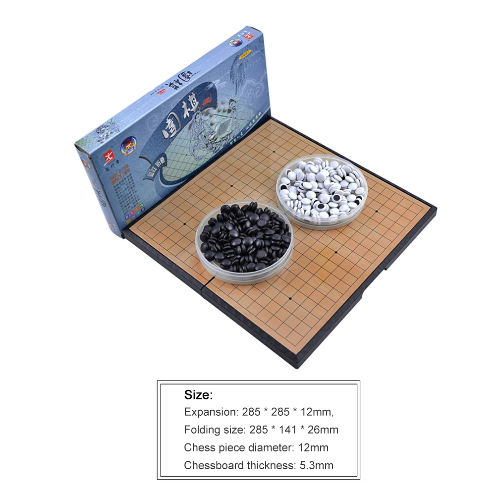 

Magnetic Go Game Chess Set Chess Board Game Toys Lightweight Black White Chessman Puzzle Game Playing Elements
