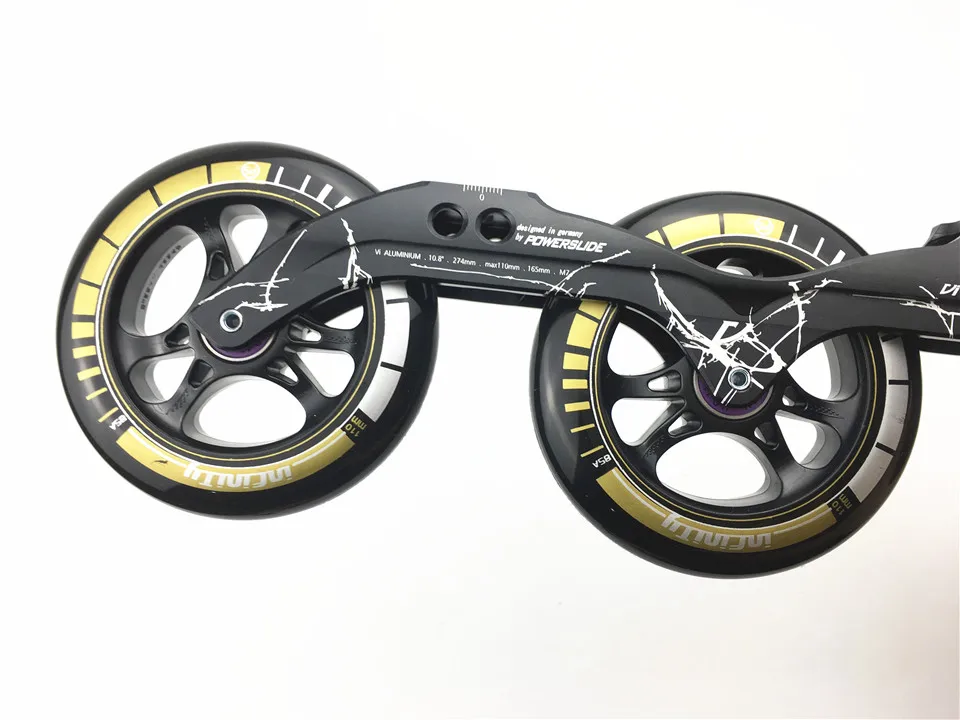 Powerslide скоростная роликовая рама 3*110 мм с 110 мм Powerslide Infinity Skating 85A колеса для 150-195 мм расстояние Patines база