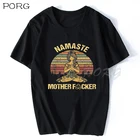 Футболка Namaste мужская хлопковая, уличная одежда в стиле Харадзюку, забавная рубашка в стиле ольччан