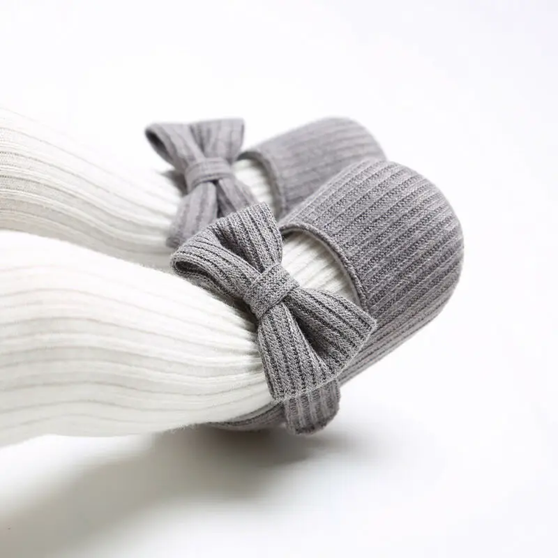 Emmababy модные милые комплекты одежды из 2 предметов; для детей; детская обувь; детские для девочек, обувь для младенцев Детские Мягкая подошва, с бантом для детей, начинающих ходить Туфли под платье+ повязка на голову