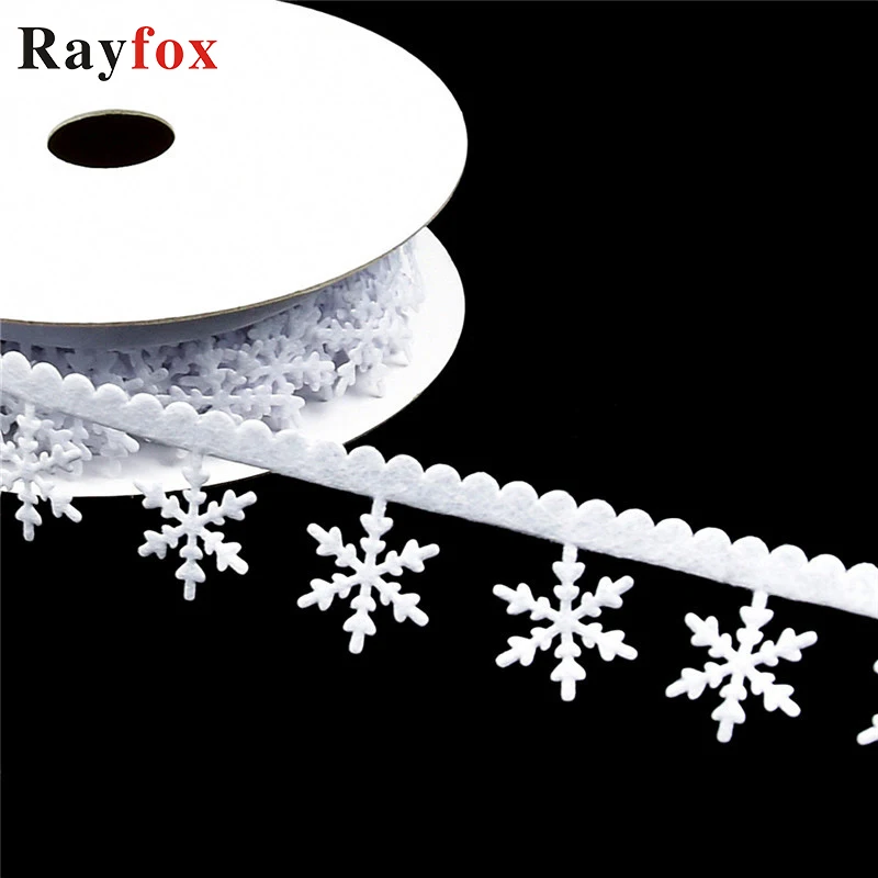 Christmas Tree Decorations 1Pc 2.5meter Snowflake/Star Chain Ribbons Cloth DIY Ornaments Xmas For Decor Chrismas Decoration | Дом и сад