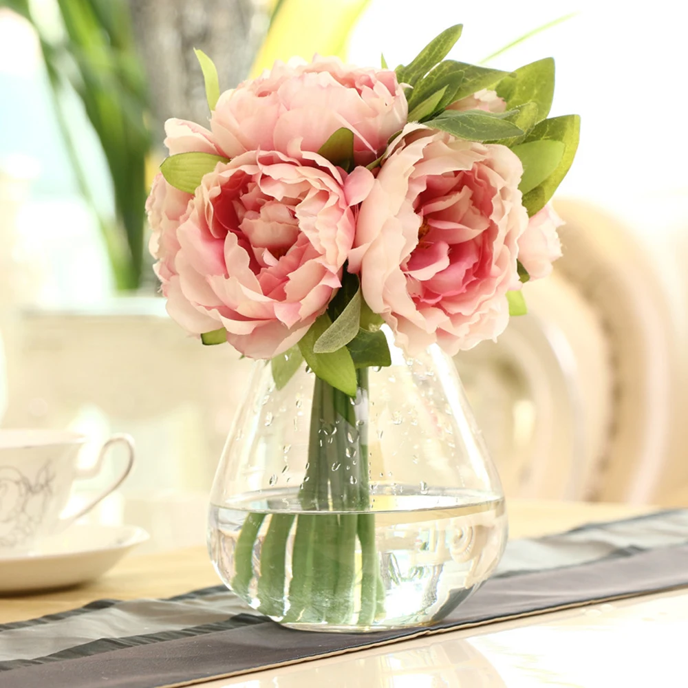 Моделирование Цветок Европейский 5 головы в комплекте Искусственный Пион ручной