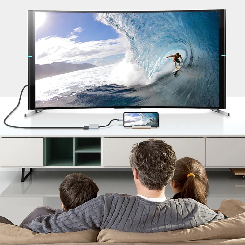 Адаптер-передатчик 4K HD Type C на двойной HDMI-совместимый концентратор 5 Гбит/с