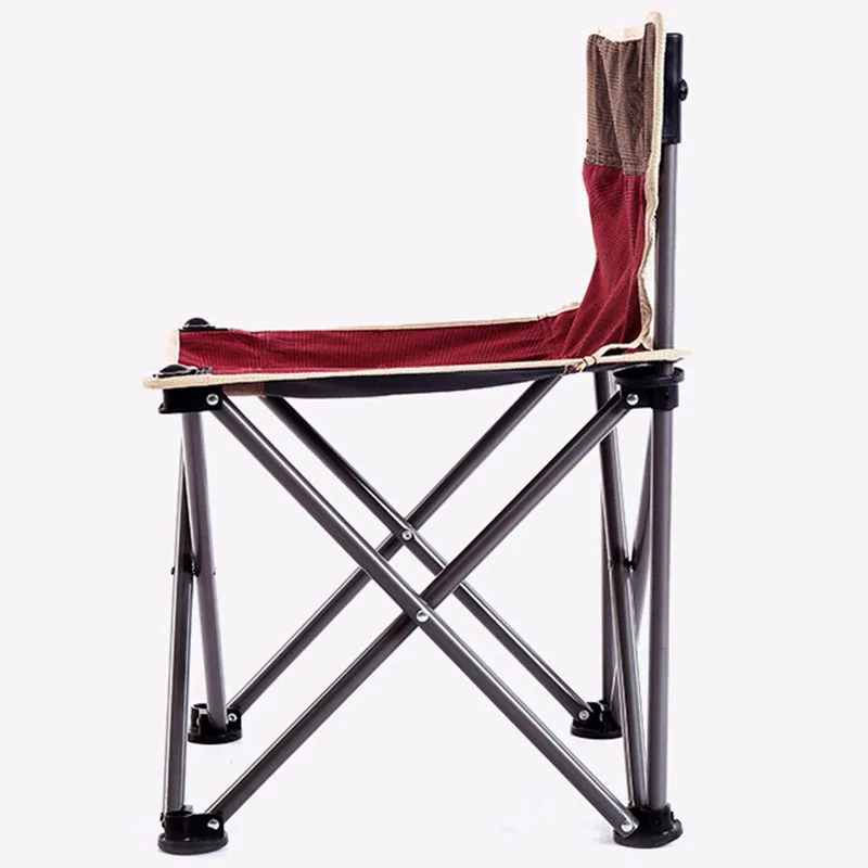 en Ucuz Açık Taşınabilir Eğlence Katlanır Sandalye Oxford Kumaş Kalın Alüminyum Balıkçı Taburesi Kamp Plaj Barbekü Sandalye Kendinden Sürüş Koltuğu