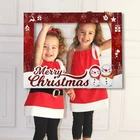 Реквизит для фотостудии из рождественской бумаги с рождественской тематикой, украшение для рождественской вечеринки, фоторамка для рождественской фотосессии 2020, новогодний декор для 2021