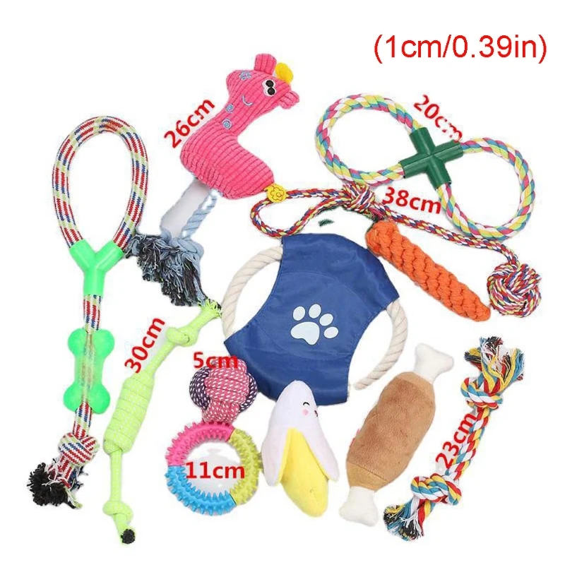 

Interaction Dog Chew Rope Toys Tug of War Washable Durable Cotton for Medium Dogs and Puppies Teething Clean Training