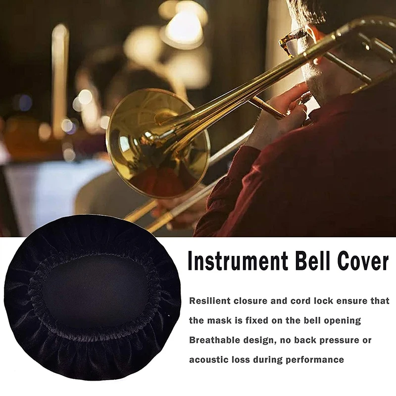 

Musical Instrument Bell Cover-Thick Flannel Trombone Cover for Saxophone Woofer Trumpet Pole Horn Cover 2Pcs