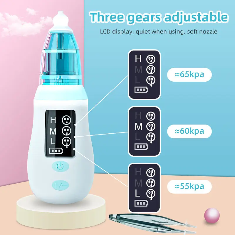 Aspirador Nasal el&eacute;ctrico con pantalla LED para ni&ntilde;os y beb&eacute;s, inhalador, equipo de aspiraci&oacute;n para reci&eacute;n nacidos, cuidado del o&iacute;do, prevenci&oacute;n de reflujo-1