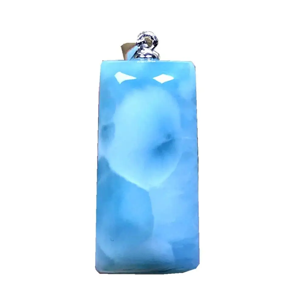 Подвеска Larimar для женщин и мужчин натуральный синий кристалл 26x12x7 мм