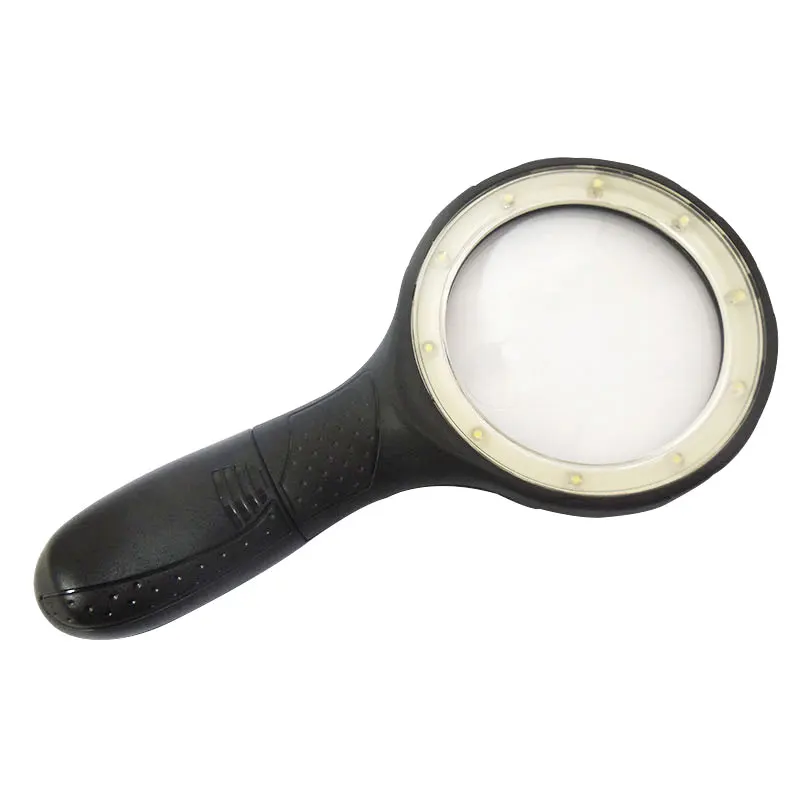 2.5X/5x ручной увеличительное стекло с подсветкой 10 светодиодный светильник