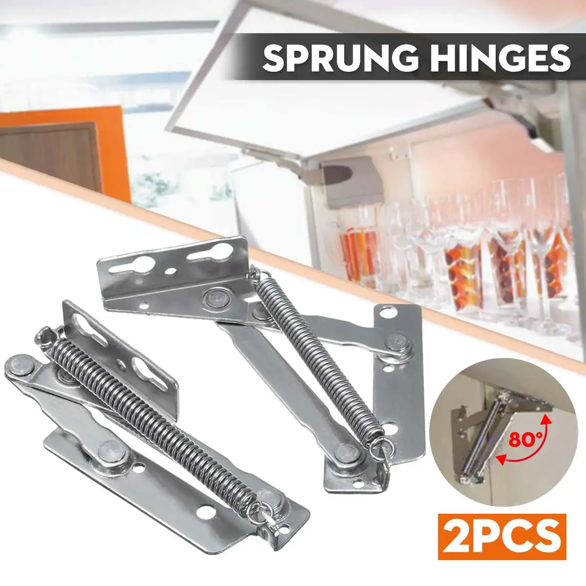 

80 Degree Scissor Hinge Spring Hinge Stainless Steel for Folding Sofa Cabinet Door Furniture Hardware