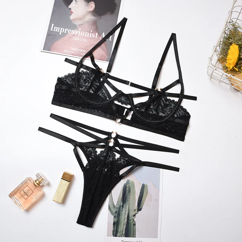 

Sexy Lingerie Women's Underwear Bra Set Lace Underwear Sets Sosten Hollow Out Bra Panties Lingerie Underwear set