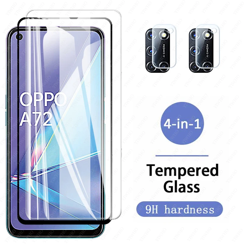 

Full Screen Protector For OPPO A72 Tempered Glass OPPO A 72 72A for OPPO A72 2.5D 9H Premium Film CPH2067 6.5" Protective LENS
