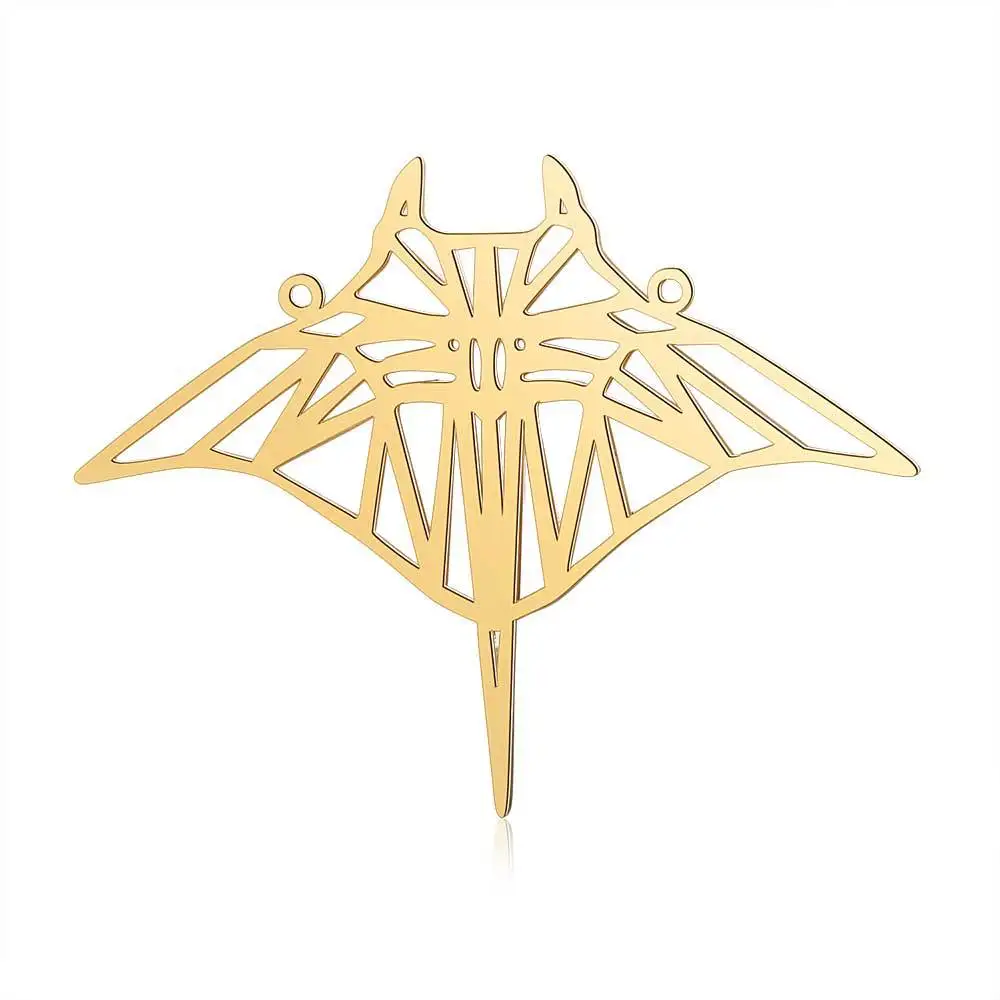 

2Pcs Stainless Steel Bat Pendant Wholesale Ray Fish Charms For DIY Jewelry Necklace Findings Making Supplies For Handmade Crafts