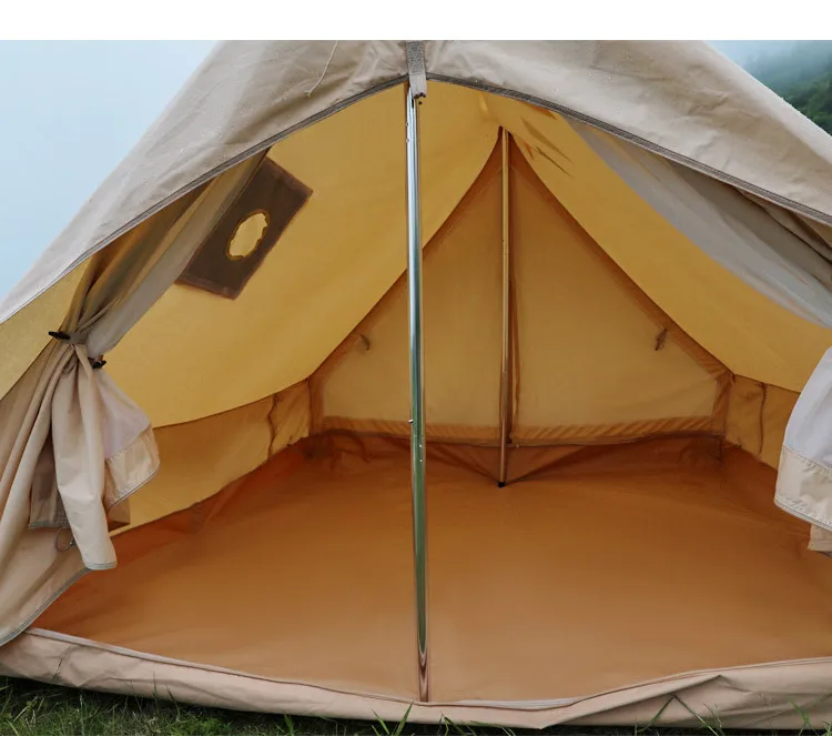 Уличная хлопковая хижина палатка с двумя дверцами большая портативная дорожная