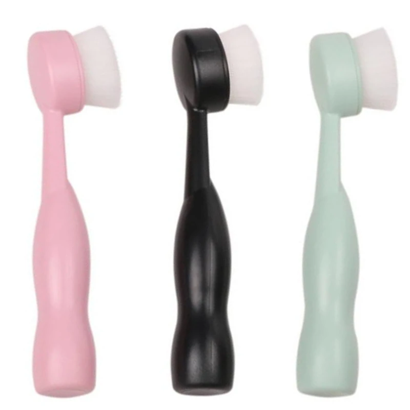 

Face Brush Standable Facial Cleaning Brush Scrubber Manual Wash Brushes Woman's Deep Pore Makeup Massaging Three Color