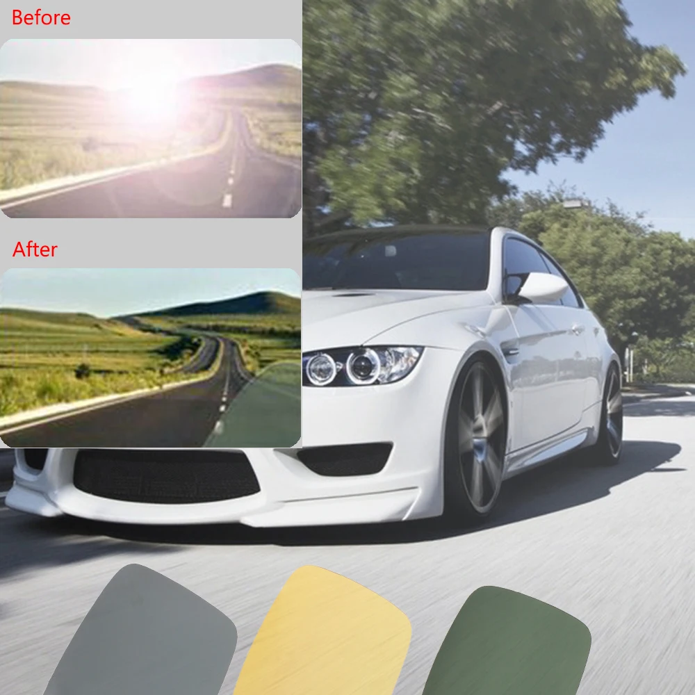 

1PC Car Driver Goggles Anti-UVA UVB Polarized Sun Glasses Driving Night Vision Lens Clip On Sunglasses Interior Accessories
