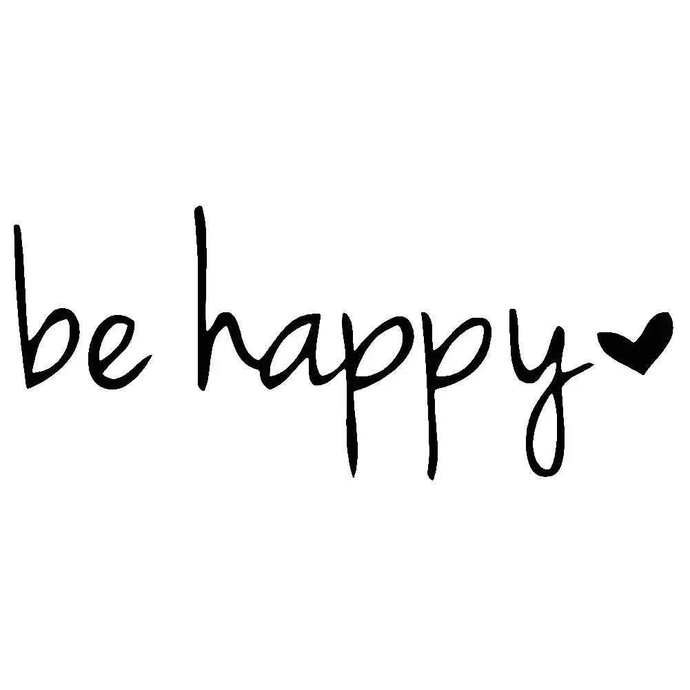 

Dawasaru Be Happy Letters Car Stickers Waterproof Sunscreen Decals Truck Suitcase Motorcycle Auto Decoration PVC,14cm*7cm