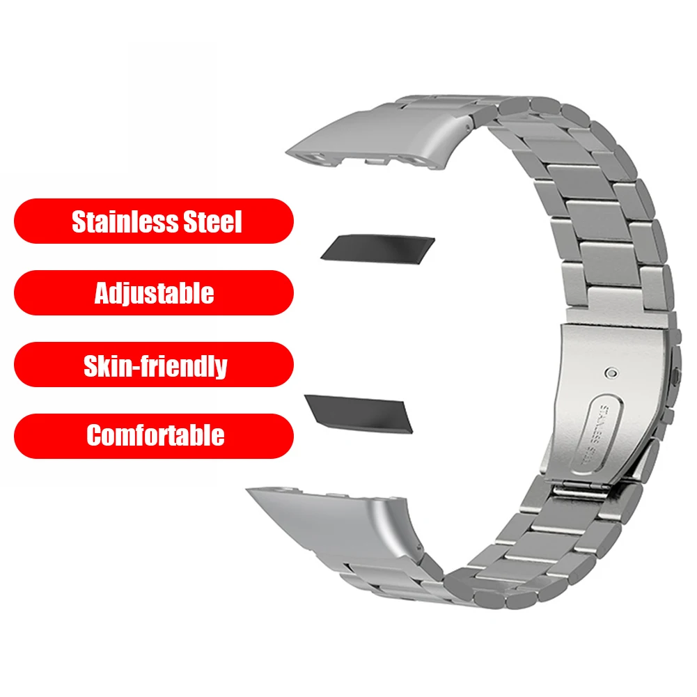 

Stainless Steel Smart Watch Wristband Strap Replacement for Huawei Bracelet 6 Watch Belt Strap Smart Accessories