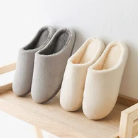 winter home soft bottom slipper cozy bedroom warm shoes new spring plush cotton slides comfortable women man indoor slippers