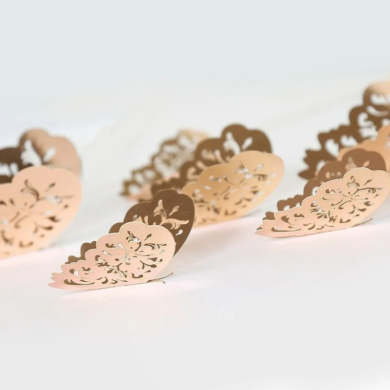 

12Pcs/Set of Metal Paper 3d Hollow Butterfly Living Room Bedroom Home Decoration Wall Stickers
