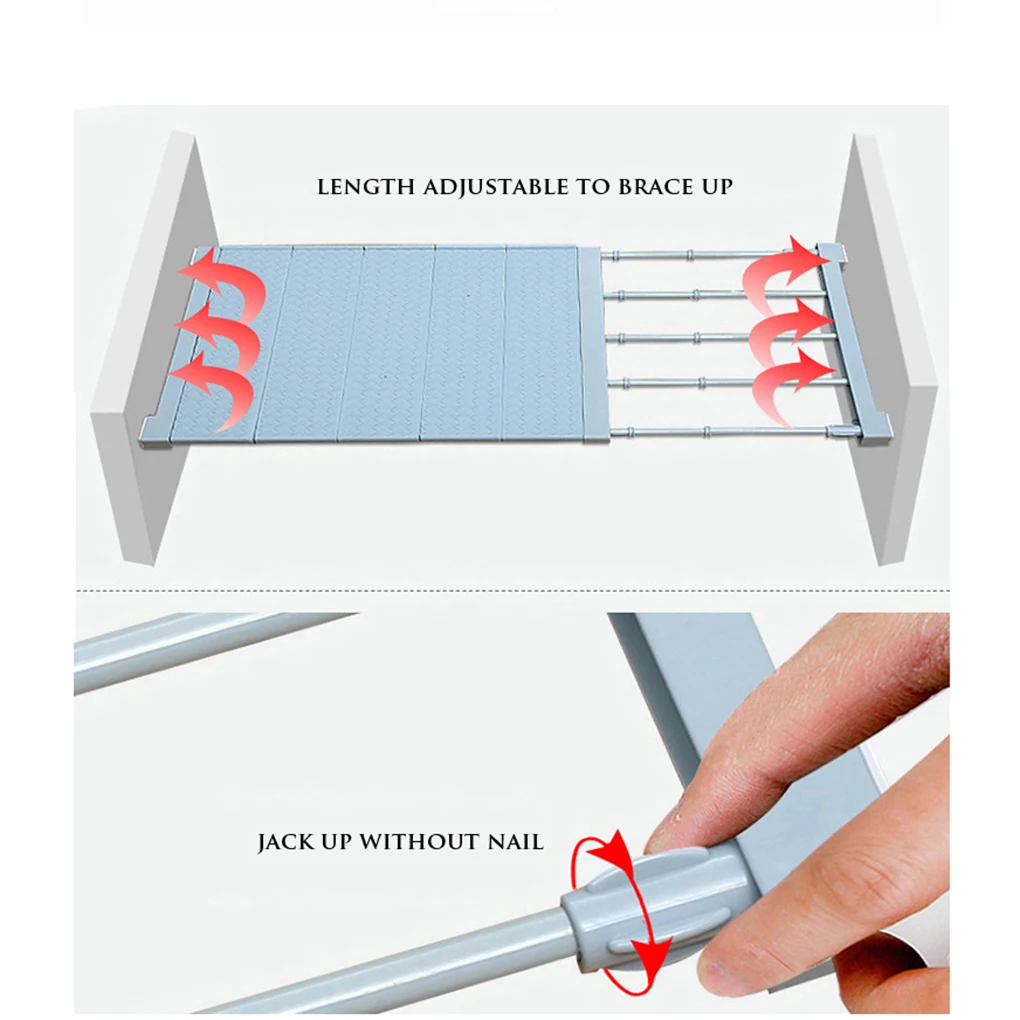 Регулируемый органайзер для шкафа полка хранения настенная кухонная стойка