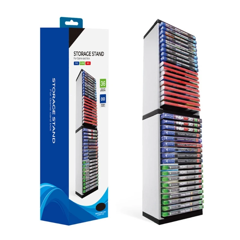 

Hot Host Disc Double-layer Storage Box Holder Game Disk Tower Vertical Stand Can Store 36 Game Discs For PS4 PS5 Switch XboxOne