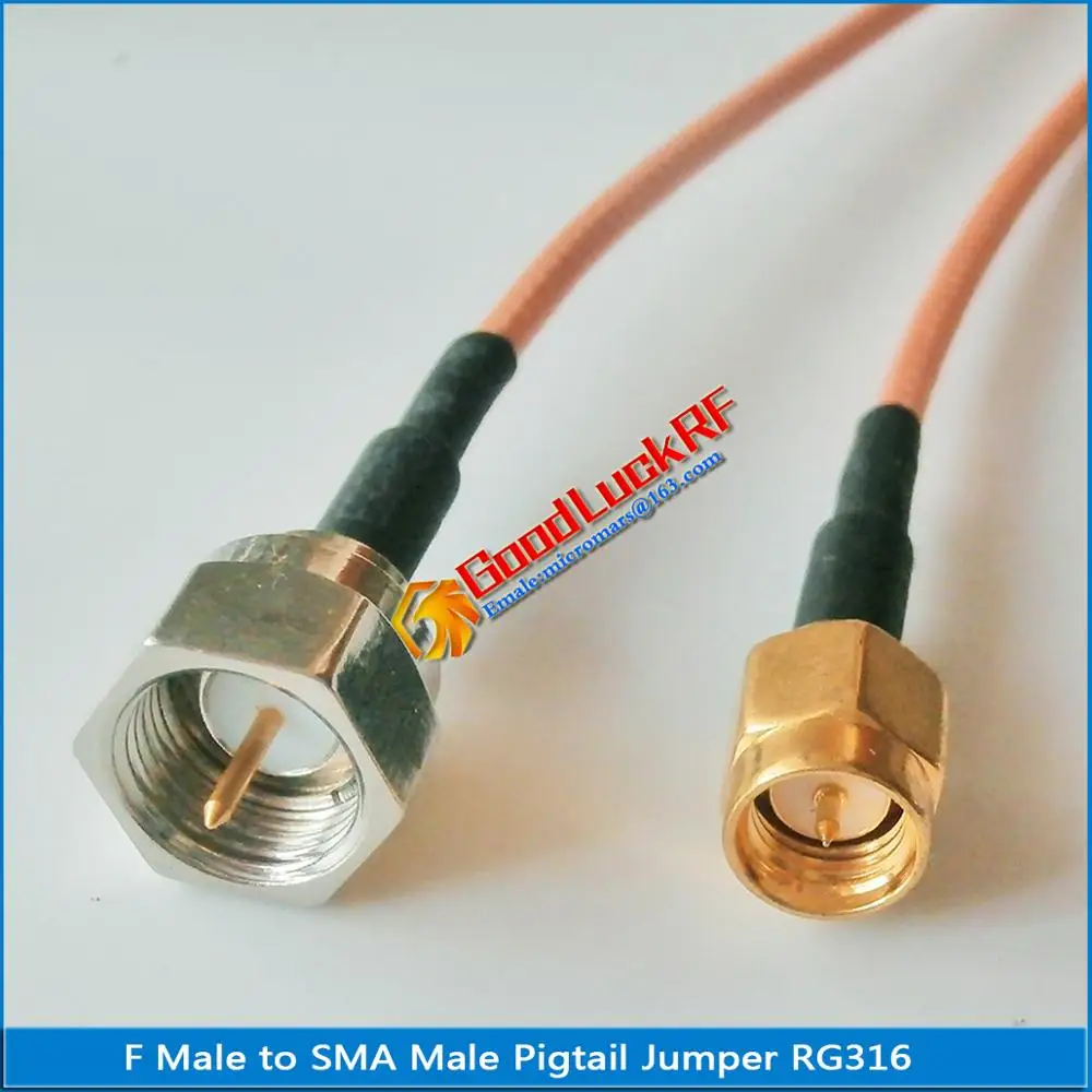 1 шт. ТВ F штекер-штекер SMA RF разъем RG316 отрезок Перемычка удлинитель кабеля низкие