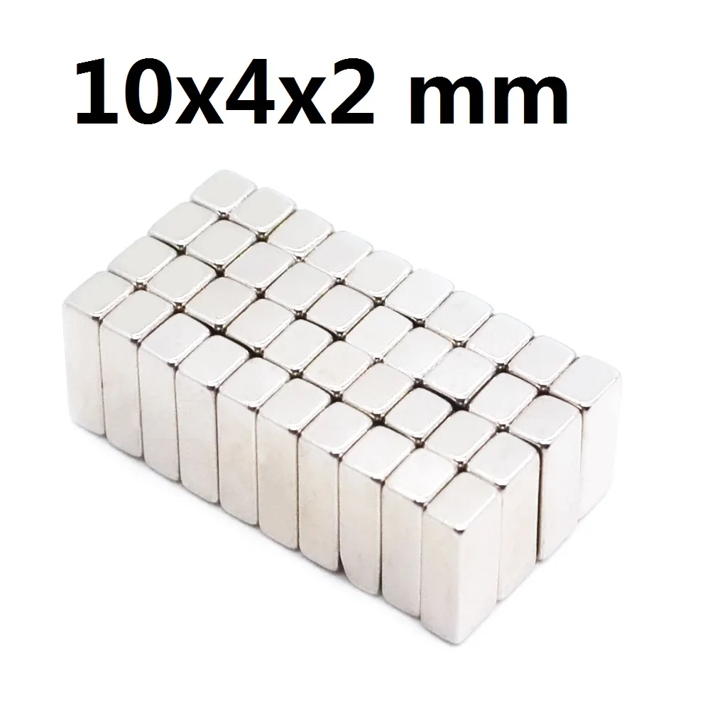 

1000Pcs 10x4x2 Neodymium Magnet 10mm x 4mm x 2mm N35 NdFeB Block Super Powerful Strong Permanent Magnetic Imanes