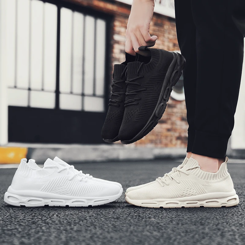 

New Mesh Shoes Brand Vulcanized Shoes Men Lightweight Breathable Sneakers Fashion Lace-Up Sports Shoes Tenis Masculino Zapatilla