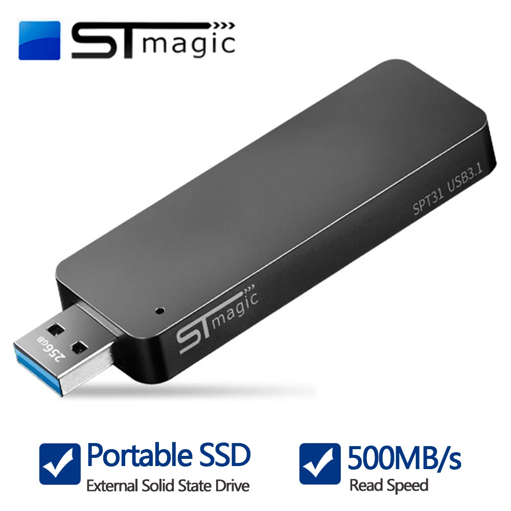 STmagic SPT31 1 ТБ 256GB Мини Портативный M.2 SSD USB3.1 внешний твердотельный накопитель