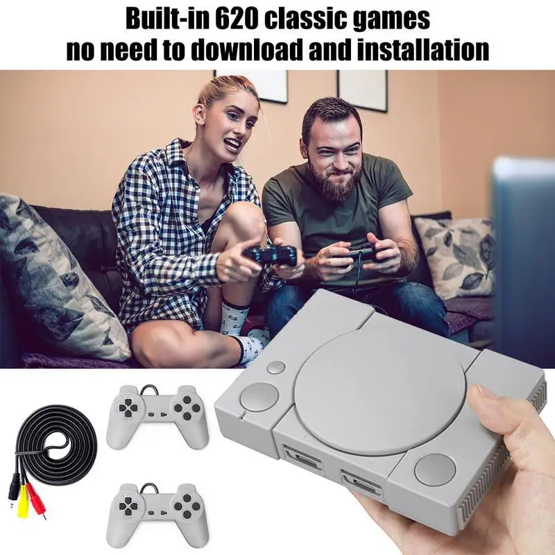

Классическая игровая консоль 8 бит для PS1 Mini Home 620 экшн-игра энтузиаст развлекательная система ретро двойная игровая консоль