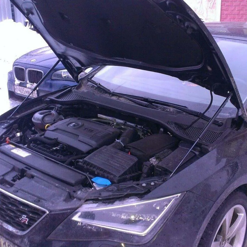 Для SEAT Leon MK3 2012- шрифт капота модифицирует газовые стойки из углеродного волокна поддержка подъема Амортизатор аксессуары для амортизаторов амортизатор